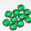 Stone : Emerald Green Quartz ( Not Natural Quartz )  Shape : Cushion Dimensions : 11.5mm(L) x 11.5mm (w) Quantity : 2 Pcs.